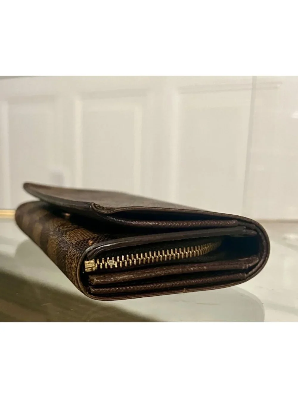 Louis Vuitton Damier Ebene Compact Wallet - Vintage Canvas Bifold